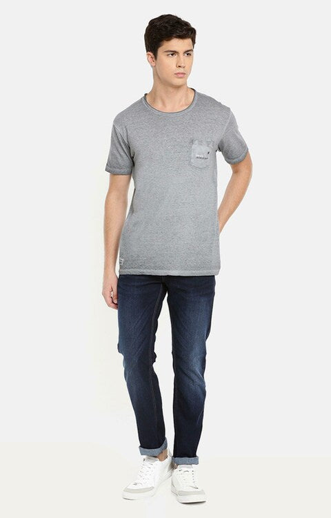 Celio Blue Solid Slim Fit Jeans