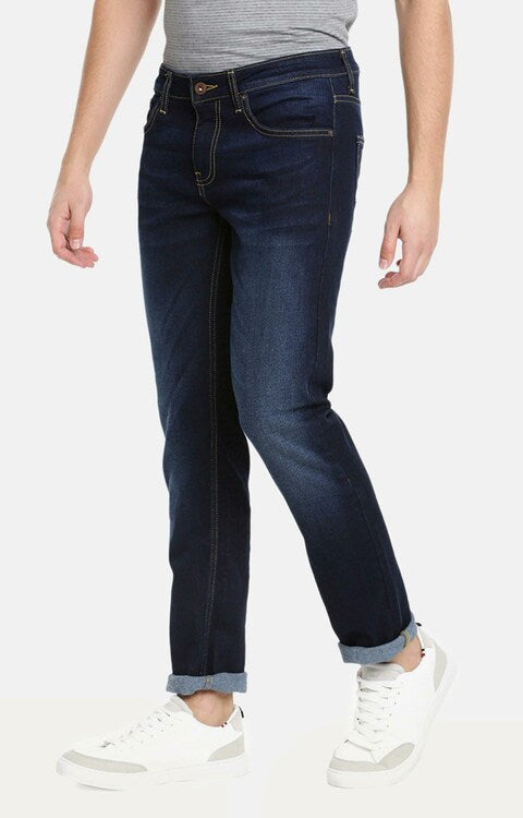 Celio Blue Solid Slim Fit Jeans