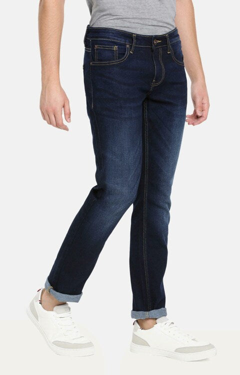Celio Blue Solid Slim Fit Jeans