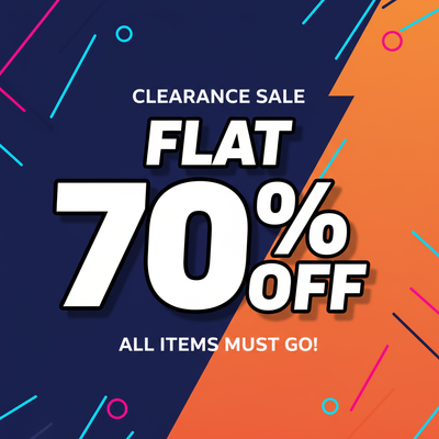 Clearance Sale Flat 70% Off