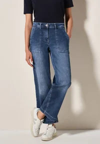 Street One Flared Jeans - blau