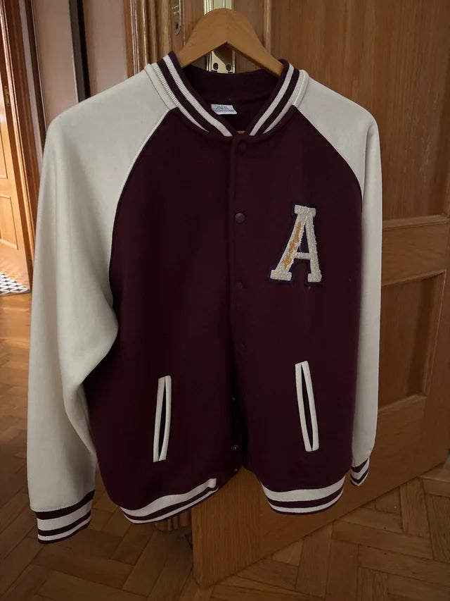 Chaqueta Beisbolera Zara Roja