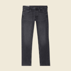 Men's straight 5-pocket grey denim jeans