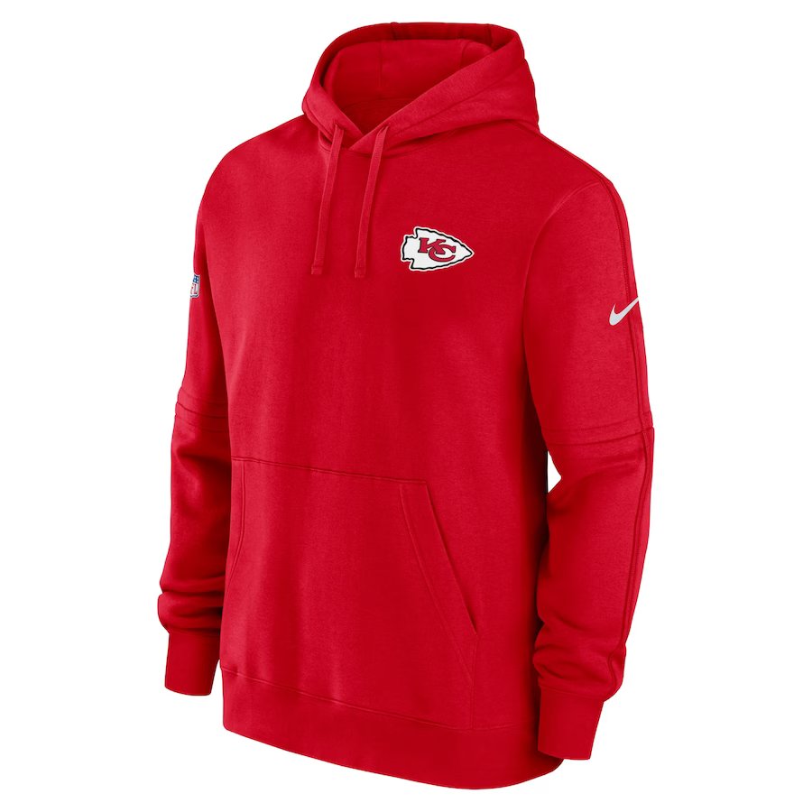 NFL Kansas City Chiefs Nike 2023 Sideline Club Fleece Pullover Hoodie
