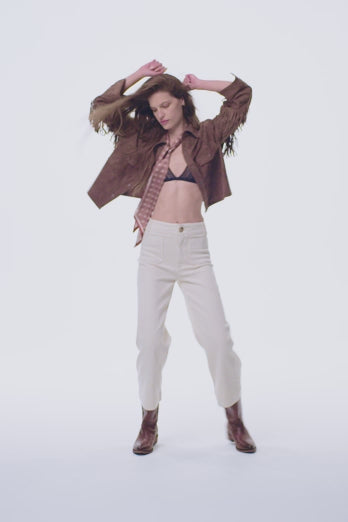 The Colette Crop Wide-Leg Jeans by Maeve