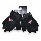 Adidas Size L Half Finger Weightlifting Gloves Gym Training Black/Pink NWT
