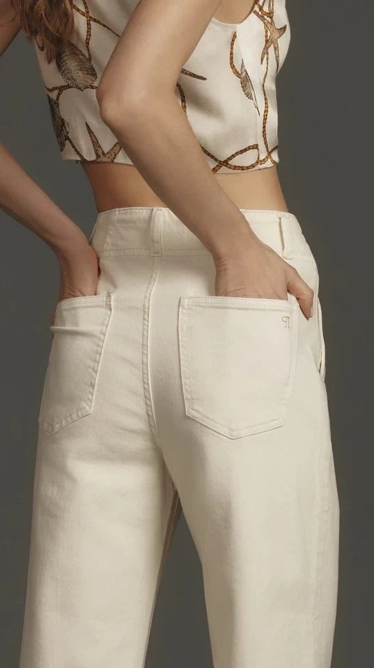 PILCRO ANTHROPOLOGIE The Maisy Relaxed Wide Cuff Trouser Jeans