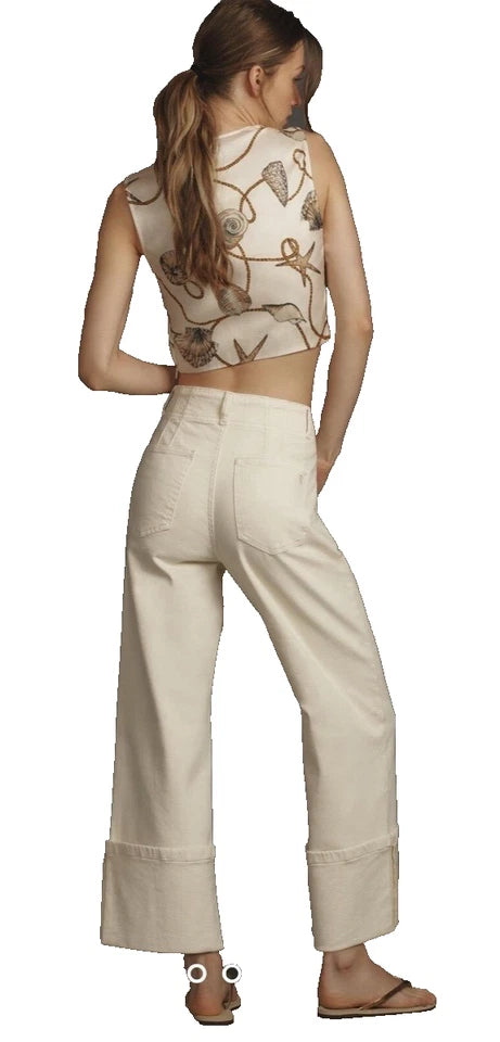PILCRO ANTHROPOLOGIE The Maisy Relaxed Wide Cuff Trouser Jeans