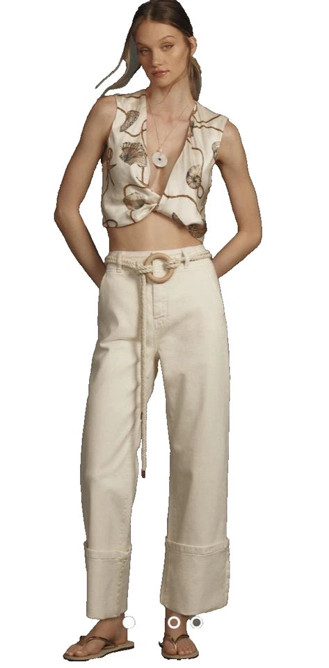PILCRO ANTHROPOLOGIE The Maisy Relaxed Wide Cuff Trouser Jeans