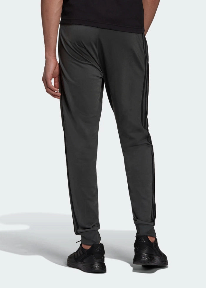 adidas Essentials Warm-Up Tapered 3-Stripes Track Pants - Black, Men's  Training