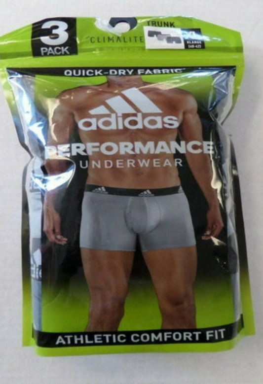 Adidas Climalite 3-Pack Boxer Briefs Performance Athletic Large